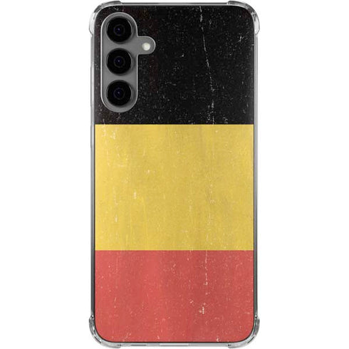 Belgium Flag Distressed Galaxy S24 Plus Clear Case